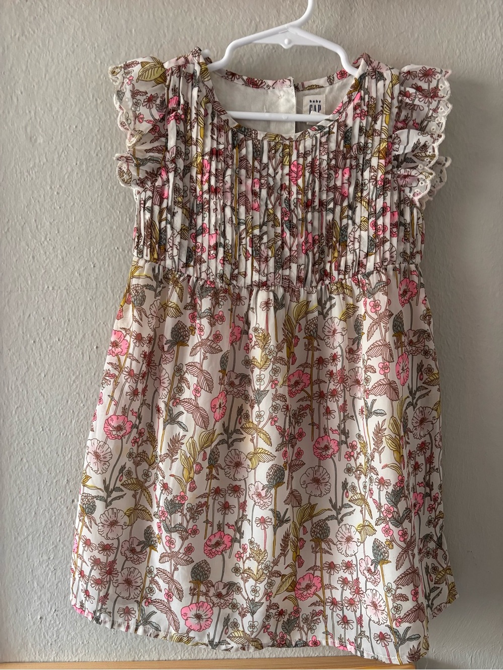 GAP Toddler Floral Pleated Ruffle Dress
